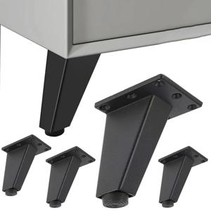 4/8Pcs 가구 다리 패드 알루미늄 합금 소파 침대 피트 헤비 듀티 솔리드 스퀘어 경 사진 테이블 캐비닛 교체