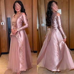 맞춤형 정장 주름 스팽글 A 라인 V 넥 롱 드레스 맞춤형 행사 댄스 파티 중국 스타일 심플 스파클