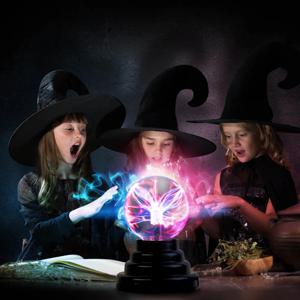 3 인치 참신 플라즈마 볼 매직 크리스탈 터치 램프 USB 참신 LED 야간 조명 어린이 야간 조명 생일 크리스마스 키즈 장식