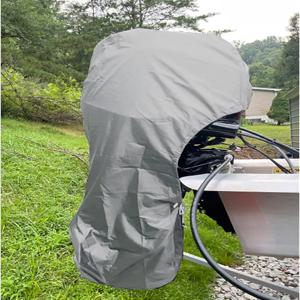 그레이 유니버설 방수 6-225HP 아웃보드 모터 엔진 보트 커버 210D 옥스포드 원단 방진 커버 해양 엔진 보호 커버