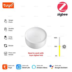 Tuya ZigBee 손잡이 스위치 무선 장면 버튼 회전식 조광기 컨트롤러 스위치 원격 스마트 라이프 홈 자동화 연결