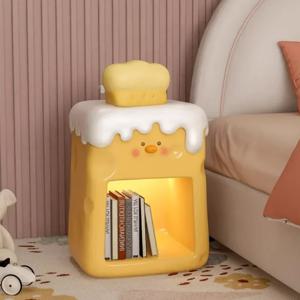 크리 에이 티브 귀여운 크림 바람 테이블 어린이 방 침대 옆 테이블 작은 침실 머리맡 테이블 장식 거실 소파