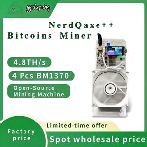 YYSLuping NerdQaxe++ 4.8TH/s 최대 6 TH/s 비트코인 ​​채굴기(4개의 BM1370 Asic 칩 포함) 솔로 BTC 채굴기 오픈 소스