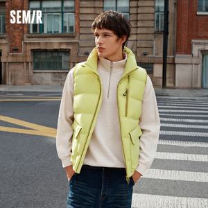 세미르 다운 베스트 남성용 겨울 80% 다운 충전 삼중 방수 2025 신상 아웃도어 스포츠 카고 아우터웨어 이너 탑 남성복