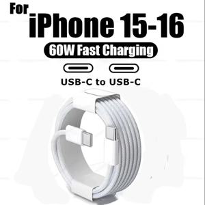 기존 PD 60W 고속 충전기 6A USB C-Apple iPhone 15/16 Pro MAX 용 유형 C 케이블 Xiaomi Samsung S24 케이블 용 빠른 충전
