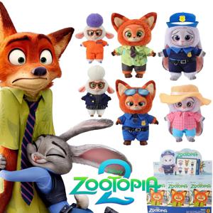 디즈니 주토피아 블라인드 박스 닉 주디 비닐 인형 트렌디 서프라이즈 장난감 귀여운 배낭 펜던트 어린이 생일 선물