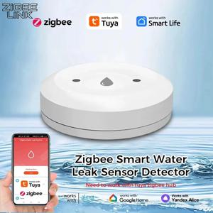 Tuya ZigBee 스마트 홈 누수 감지기 홍수 센서 알람 실시간 모니터링 스마트 라이프 앱 게이트웨이를 통한 원격 제어