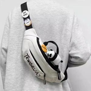 스포츠 크로스바디 백 남성용 트렌디한 체스트 백 남녀공용 싱글 숄더백 휴대폰 가방 JY 브랜드 순색 지퍼