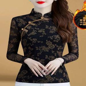 패셔너블한 여성용 프로코트, 두꺼운 기모 안감, 슬리밍 웨이스트, 레트로 플러튼 스탠드 칼라, 베이스 셔츠