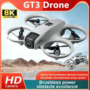 NEW GT3 드론 8K 5G HD 듀얼 카메라 탑재 – 전문 항공 촬영 쿼드콥터 장시간 비행 RC 무인항공기 성인 및 어린이용 장난감