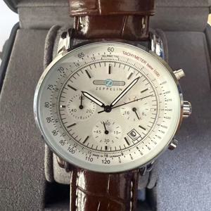 패션 트렌드 3안 다기능 크로노그래프 캐주얼 비즈니스 제플린 남성용 시계 럭셔리 날짜 표시 쿼츠 시계