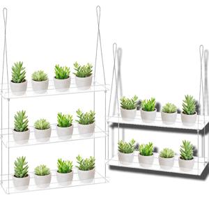 투명 아크릴 튤립 즙이 많은 식물 선반 거실 창 벽 마운트 정원 꽃 스탠드 식물을위한 발코니 선반