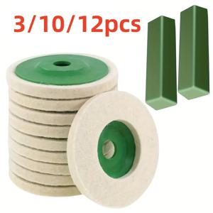 3/10/12개 연마 휠 연마 패드 그라인딩 디스크 앵글 그라인더 액세서리 앵글 그라인더 휠, 펠트 연마 디스크