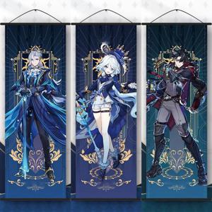 뜨거운 게임 충격 스크롤 캔버스 코스프레 만화 영웅 벽 교수형 포스터 할로윈 크리스마스 장식 팬 컬렉션 학생 선물