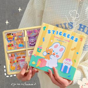 25/100 Pcs 만화 귀여운 스티커 팩 핸드북 소재 스티커 방수 핸드북 스티커