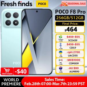 【월드 프리미어】POCO F8 Pro 글로벌 버전 스마트폰 스냅드래곤8 엘리트 6.59인치 120Hz 하이퍼RGB AMOLED 디스플레이 6210mAh 100W 충전