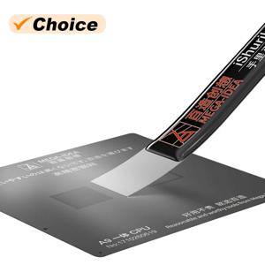 Qianli Mega-Idea iShuriken 초박형 주석 주걱 BGA Reballing 스크레이퍼 내마모성 접착제 제거제 플랫 비스듬한 입 블레이드