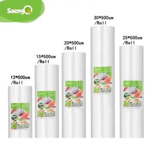 진공 포장 백 식품 진공 백 맞춤 길이 진공 포장 백 12+15+20+25+30cm*500cm 롤 식품 신선 진공 포장기용