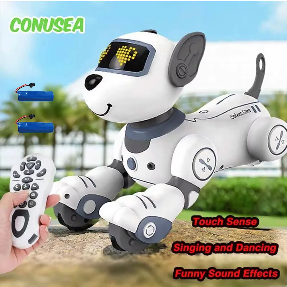 지능형 로봇 개 재미 있은 전자 로봇 공학 원격 제어 스턴트 어린이를위한 스마트 로봇 소년 어린이 크리 에이 티브 생일 선물