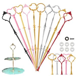 아연 합금 과일 케이크 트레이 스탠드 홀더 DIY 에폭시 수지 케이크 배치 도구 주조 금형에 대한 3 레이어 큰 트레이 실리콘 몰드