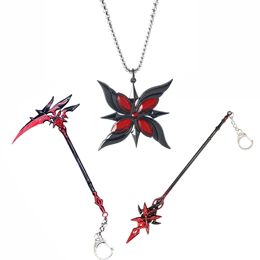 게임 충격 Arlecchino Crimson Moon의 Semblance 모델 검 코스프레 애니메이션 영웅 할로윈 파티 의상 목걸이 팬 컬렉션