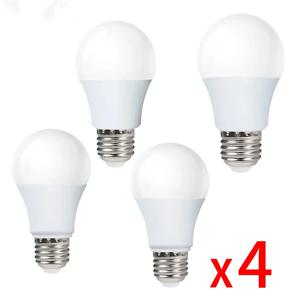 E27 LED 전구 램프, AC 220V, SMD2835, 3W, 6W, 9W, 12W, 15W, 18W, Lampada LED 전구, 거실, 가정 실내 LED 봄빌라, 4 개