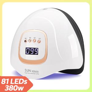 380W 81LED UV LED 네일 램프, 젤 광택제 네일 드라이어, 4 가지 설정 타이머, 전문 네일 라이트 자동 센서