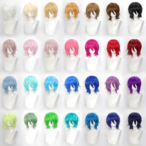 짧은 웨이브 밥 스타일 합성 가발 (에어뱅, 내열성, 어깨 길이, 컬, 14인치), 여성용 데일리 코스프레 가발