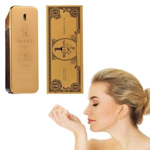 100ml 오리지널 골든 백만장자 향수 가죽 향기 부드러운 매혹적인 럭셔리 향수 오래 지속되는 향수 매력 남자