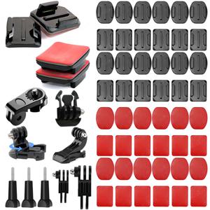 GoPro 13 12 11 10 Insta 360 X5 X4 SJCAM DJI Action 5 Pro 카메라 Go Pro 액세서리용 플랫 커브 접착 마운트 스티커 마운트