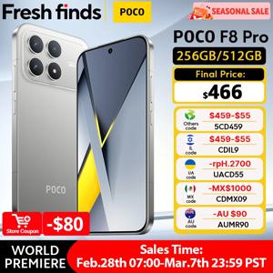 최신 POCO F8 Pro 5G 글로벌 버전 스마트폰 스냅드래곤 8 엘리트 6.59인치 120Hz AMOLED 디스플레이 50MP OIS 카메라 100W 충전 NFC