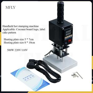 로고/라벨 인쇄를위한 엠보싱 로고 케이크 가죽 엠보싱 나무 스탬프 도구에 대한 500W 휴대용 구리 금형 핫 스탬핑 기계