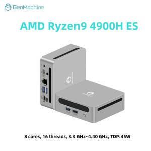 젠머신 AMD 라이젠 9 4900H ES 윈도우 11 8코어 16스레드 4.4GHz 54W 미니 PC DDR4 WIFI6 RTL8852, BT5.2 데스크탑 게이밍 컴퓨터