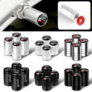 자동차 휠 타이어 밸브 캡 자동차 로고 배지 타이어 림 스템 커버 아우디 S라인 RS S TT A1 A2 A3 A4 A5 A6 A7 A8 8P B6 B7 B8 C5 C6용