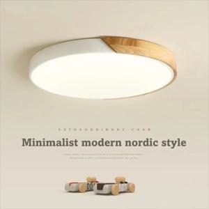 북유럽 LED 천장 조명 나무 마카롱 원형 천장 램프 현대 간단한 침실 발코니 연구 홈 장식 조명