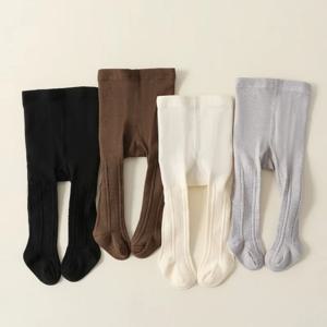 ‌ 2025년 아기 여자 바디수트 타이즈 니트 레깅스 겨울 타이트 팬츠 트렌디 유아 원지 발싸개 롬퍼 가을 겨울 ‌