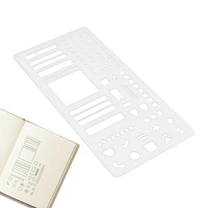 플래너 스텐실 플래너 스텐실 저널 점선 자 배너 목록 스탬프 레터링 북마크 다이어리 스크랩북 드로잉용