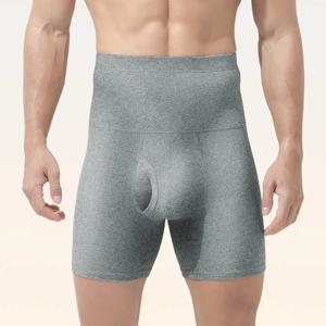 남성용 하이 웨이스트 배꼽 컨트롤 속옷 플러스 지방 플러스 사이즈 마모 방지 다리 허리 보호 따뜻한 양털 안감 두꺼운 스포츠