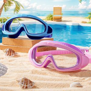 부드러운 실리콘 패딩이 있는 남녀공용 성인 수영 고글 - 안개 방지, 자외선 차단, 선명한 수중 시야를 위한 누수 방지 디자인