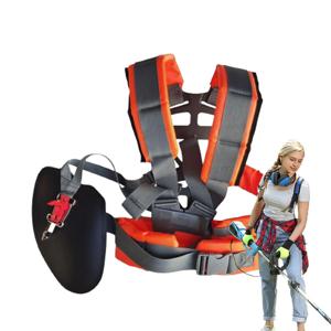 더블 숄더 브러시 커터 하네스 패딩 조절 가능 트리머 스트랩 노동 절약 정원 도구 벨트 (잔디 깎는 기계/제초기용)