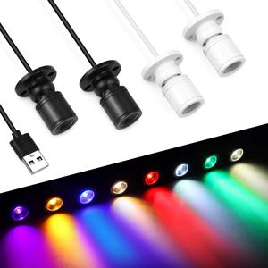 다채로운 Led 스포트라이트 USB 5V 미니 천장 스팟 1W 쇼케이스 패턴 쇼케이스 조명 룸 장식