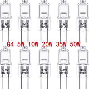 1/5/10개 G4 12V 5W 10W 20W 35W 50W LED 램프 전구 삽입형 비즈 크리스탈 램프 할로겐 전구 에코 할로겐 전구 캡슐
