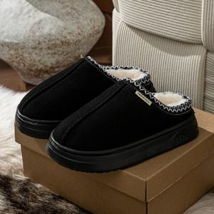 겨울 패션 심플 퍼지 홈 여성용 신발 따뜻한 커플 실내 레저 부드러운 밑창 여성 슬리퍼 미끄럼 방지 퍼지 침실용