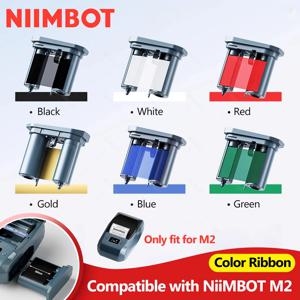 Niimbot M2 라벨 프린터 라벨 리본용 특수 카본 리본 바코드 라벨 메이커 컬러 리본 블랙 레드 골든 블루 화이트