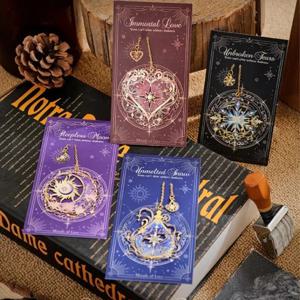 1/4개 빈티지 아트 메탈 북마크 골드 체인 문학 애호가 작가 교사 교실 사무실 장식을 위한 이상적인 선물