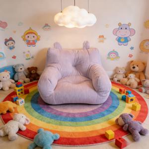 50X50X45CM 미니 키즈 소파 - 귀여운 미니멀리스트 아기 빈백 의자, 거실 독서용 좌석 유아용