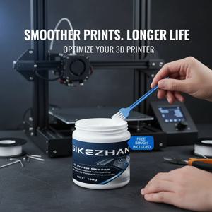 최고의 3D 프린터 윤활제: 리드 스크류 및 리니어 레일용 고속 리튬 그리스. 소음, 마찰 및 마모를 줄여 부드러운 인쇄를 제공합니다.