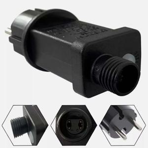 LED 램프 드라이버 스위치 어댑터 EU 8 모드 방수 요정 조명 전원 공급 장치 어댑터 기능 IP44 크리스마스 할로윈