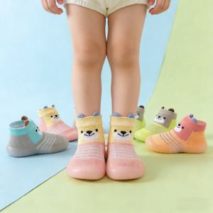 2026년 신상 아기 양말과 신발, 다채롭고 귀여운 어린이용 부드러운 고무 밑창 신발, 남아 여아 유아용 걸음마 신발