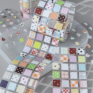 60mm * 1m 귀여운 인스타 스타 버블 반짝이 모래 다이 커팅 테이프 DIY 다이어리 스크랩북 미적 문구 스티커